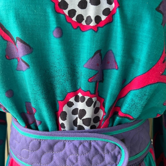 Jeanne Marc Dress Colorful 🌸❤️Pink Teal - Picture 5 of 14
